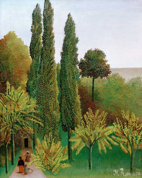 H.Rousseau, Walking in t.Parc Buttes-Ch. from Henri Julien-Félix Rousseau
