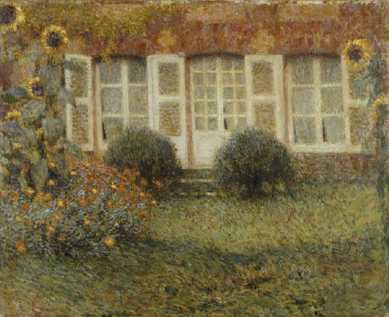 Summer house and sunflowers from Henri Le Sidaner
