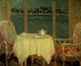 Terrace by the sea at St. Tropez. from Henri Le Sidaner