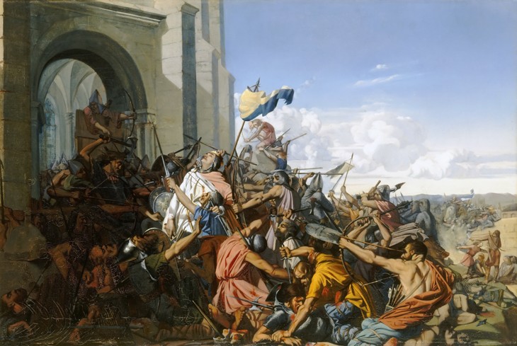 Death of Robert le Fort in the Battle of Brissarthe, 866 from Henri Lehmann