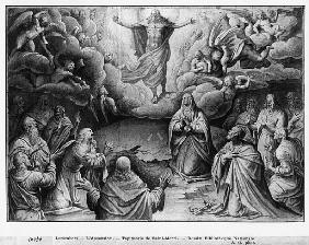 Life of Christ, Ascension, preparatory study of tapestry cartoon for the Church Saint-Merri in Paris