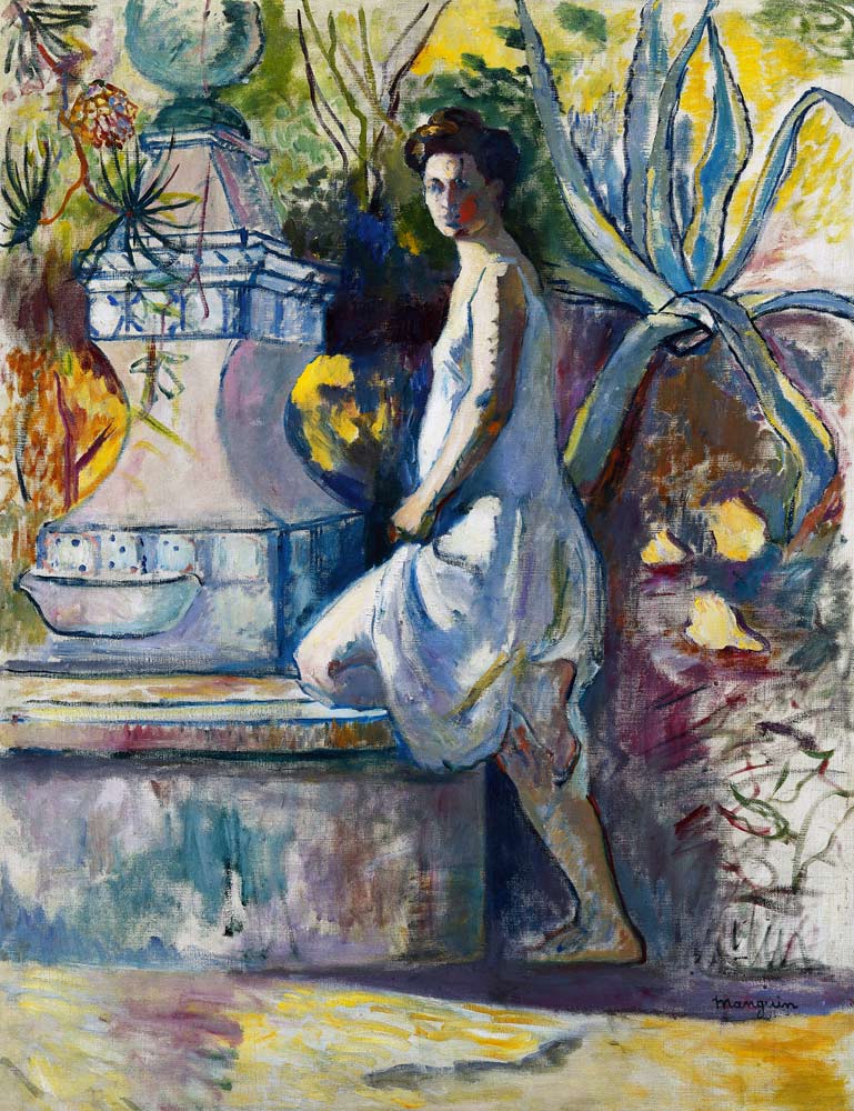Jeanne a la Fontaine, Villa Demiere, 1905 from Henri Manguin