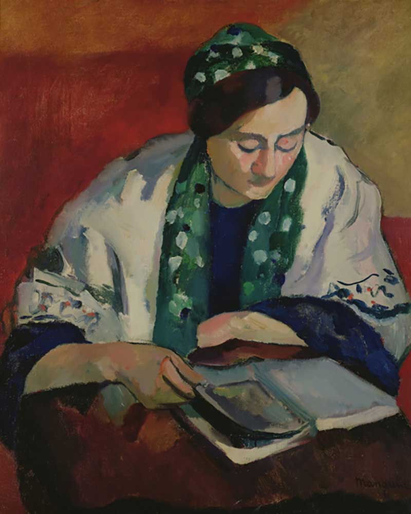 The Reader in the Green Bonnet, 1909 from Henri Manguin