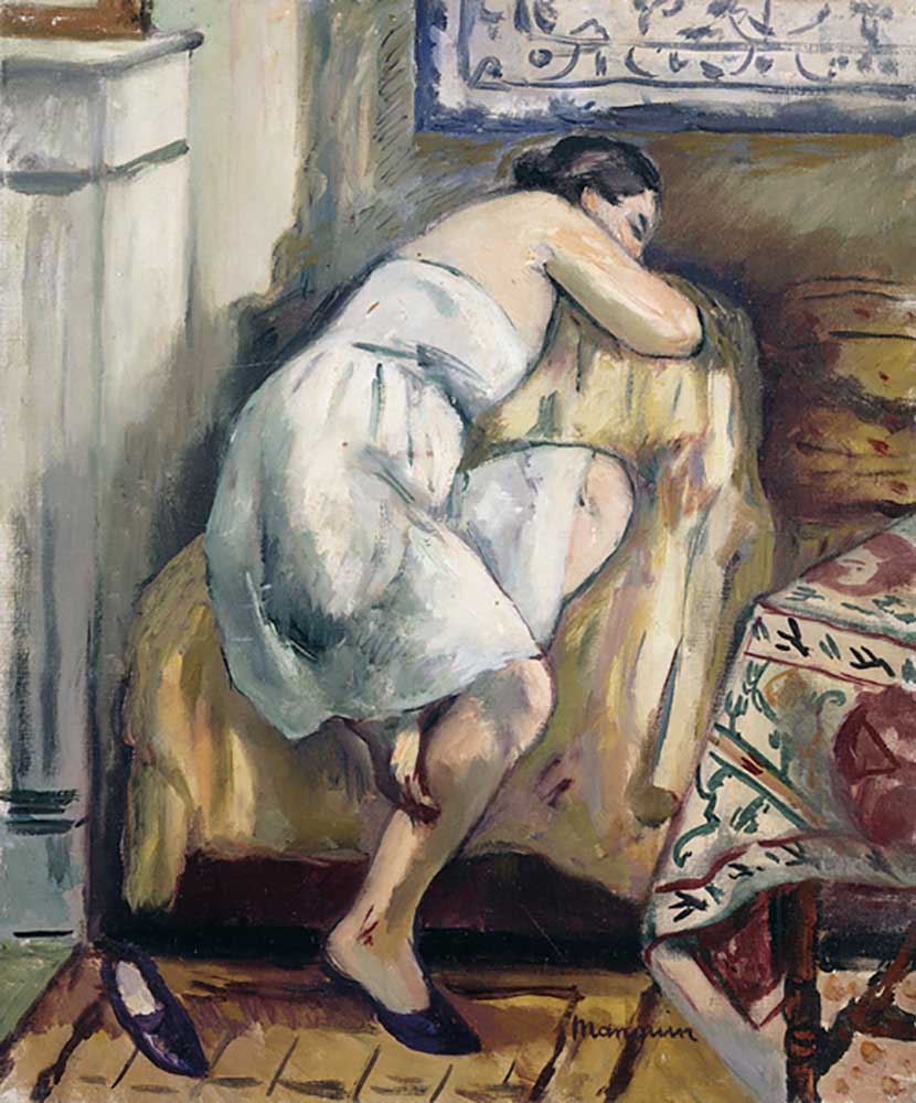Jeanne Sleeping in a Chair; Jeanne Dormant dans un Fauteuil, 1917 from Henri Manguin
