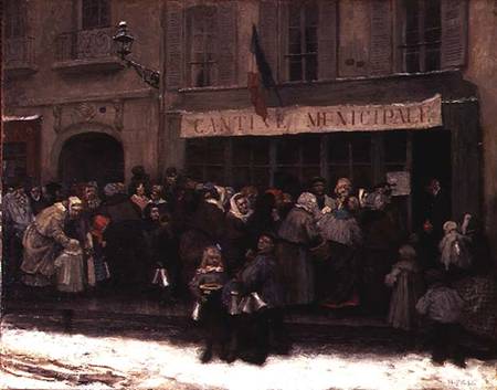 A Soup Kitchen during the Siege of Paris from Henri Pille