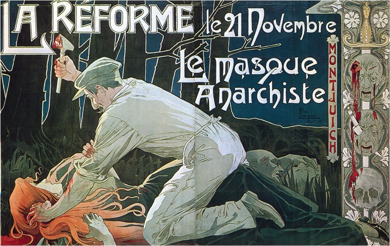 La Réforme le 21 Novembre, le masque anarchiste from Henri Privat-Livemont