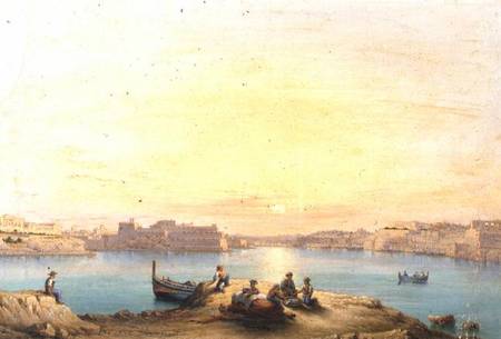 Valetta Harbour at Sunset from Henry Charles Ferro