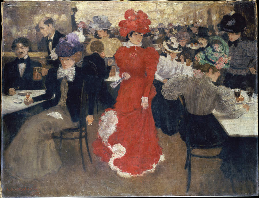 In the Café dHarcourt in Paris from Henry Jacques Evenepoel