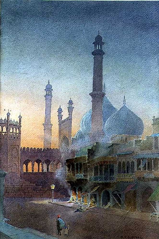 View of the Jumma Masjed, Old Delhi from Henry Richard Beadon Donne