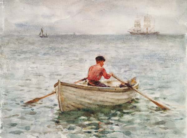 The Waterman and His Boat from Henry Scott Tuke
