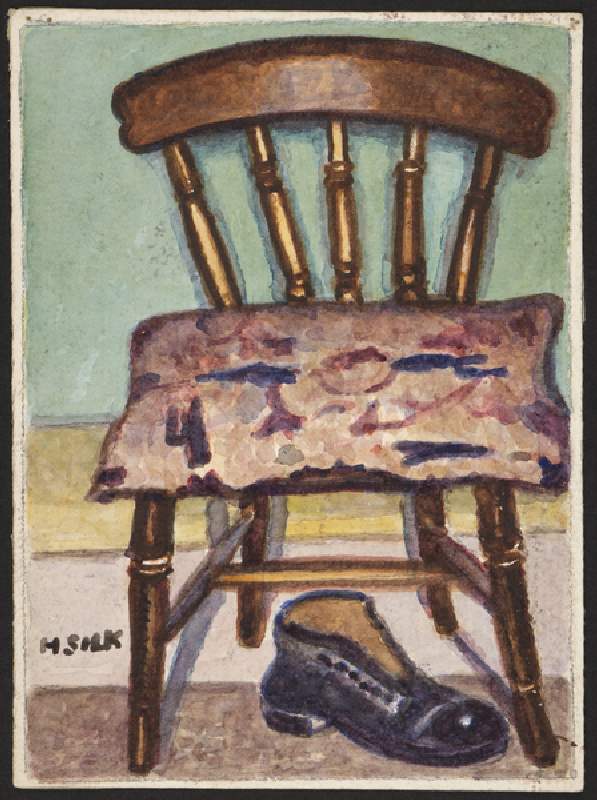 Kitchen Chair and Boot, c.1930 (pencil & w/c on paper) from Henry Silk
