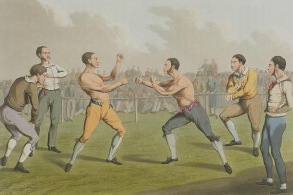 A Prize Fight, aquatinted by I. Clark, pub. by Thomas McLean, 1820 (aquatint) from Henry Thomas Alken