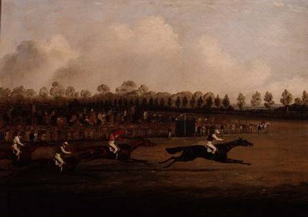 Finish of the Doncaster St. Leger from Henry Thomas Alken