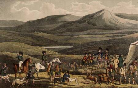 Sporting Meeting in the Highlands, aquatinted by I. Clark, pub. by Thomas McLean, 1820 from Henry Thomas Alken