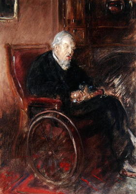 Henry Tonk's Father in a Wheelchair (oil on canvas) from Henry Tonks