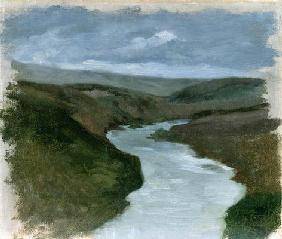Landscape from Dniepr, c.1878-89 (oil on canvas)