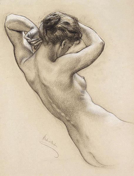 Study for a water nymph from Herbert James Draper