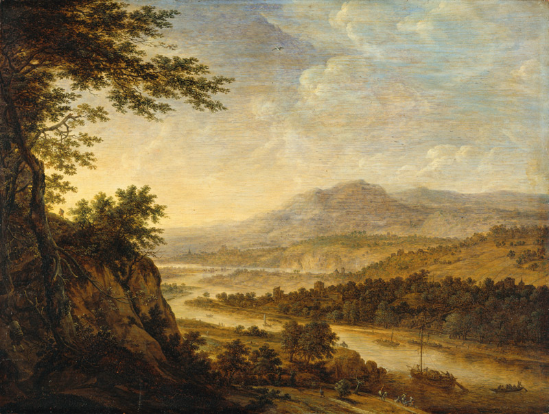 River Landscape with Rise of Cliffs from Herman Saftleven III