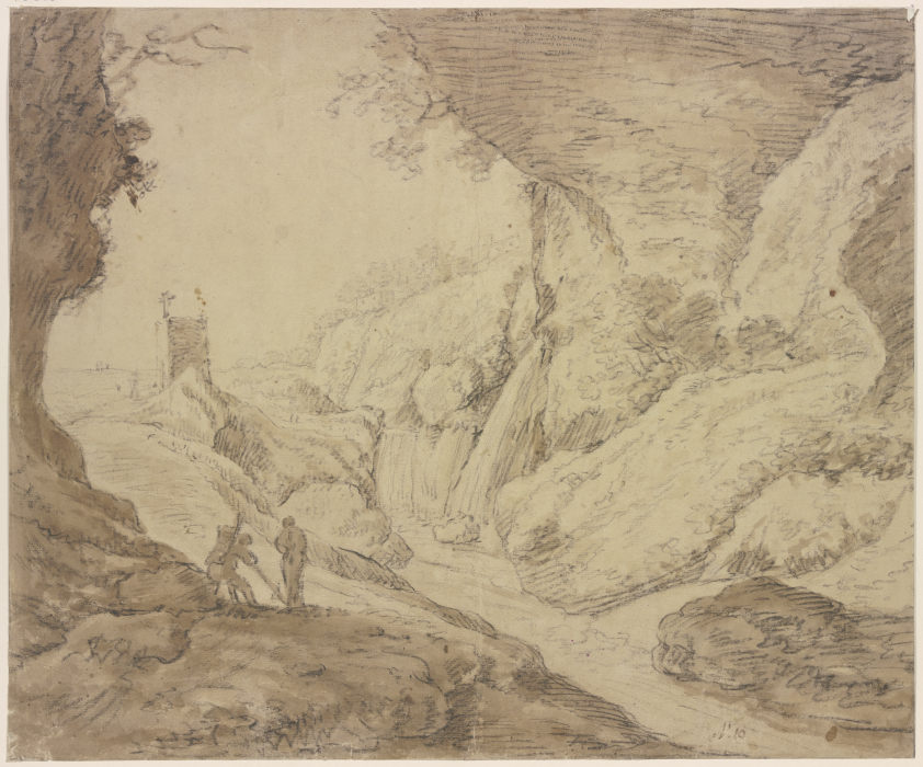 Felsige Landschaft mit Wasserfall from Herman Saftleven III