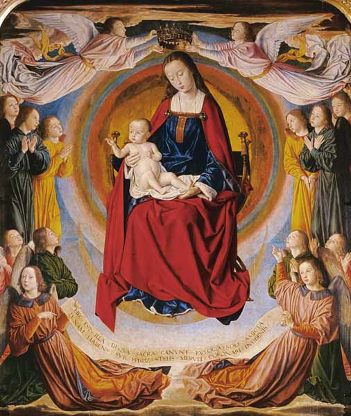 The virgin with the child and founders from Hey, Jean  Meister von Moulins