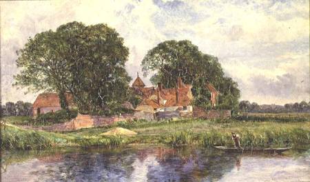 English landscape with a house from Heywood Hardy