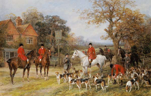 Meeting before the fox-hunt. from Heywood Hardy