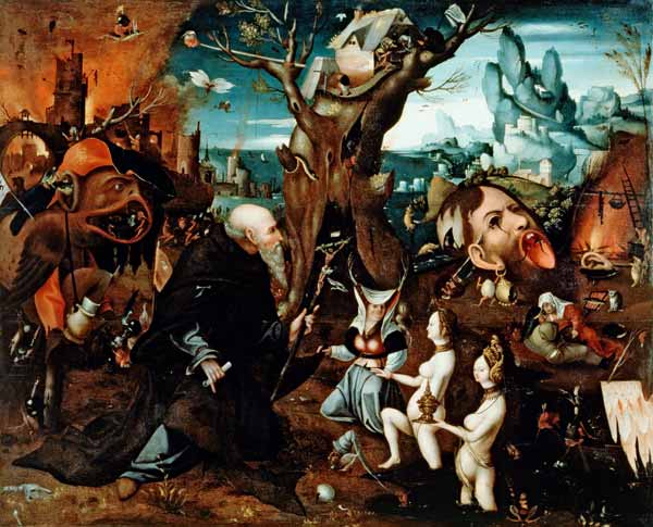 Temptation of St.Anthony / Ptg./ C16th from Hieronymus Bosch