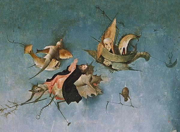 Detail of the left-hand panel, from the Triptych of the Temptation of St. Anthony from Hieronymus Bosch