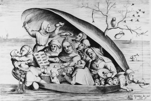 after H.Bosch, The Oyster / engraving from Hieronymus Bosch