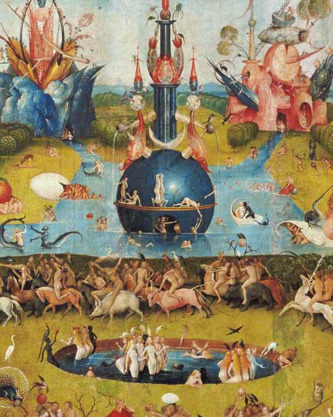 The Garden of Earthly Delights: Allegory of Luxury, detail of the central panel from Hieronymus Bosch