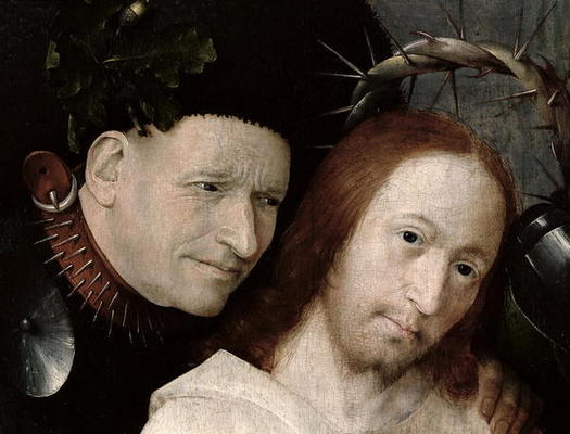 Christ Mocked (The Crowning with Thorns) c.1490-1500 (oil on panel) (detail of 29114) from Hieronymus Bosch