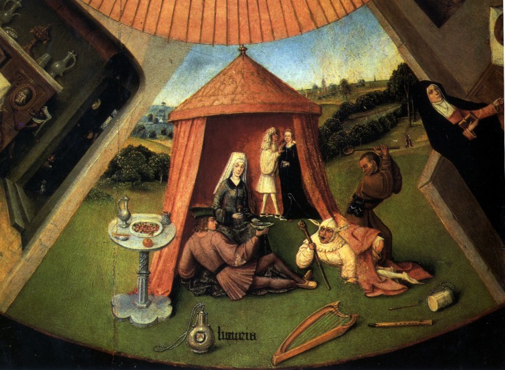 The Seven Deadly Sins and the Four Last Things. Detail: Lust from Hieronymus Bosch