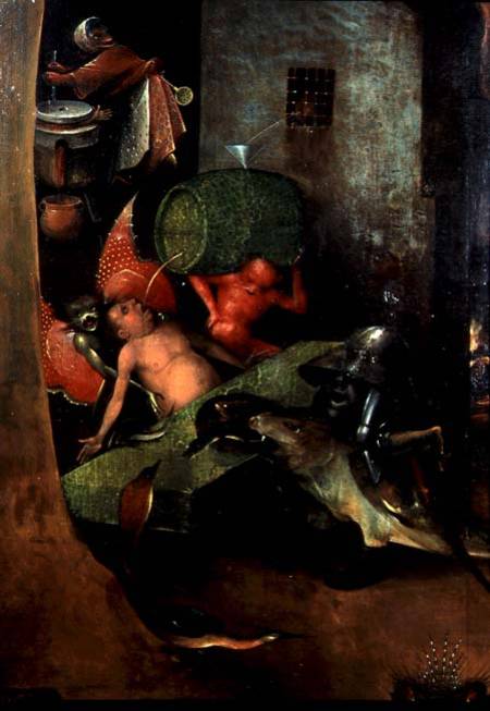The Last Judgement (Altarpiece): Detail of the Cask from Hieronymus Bosch