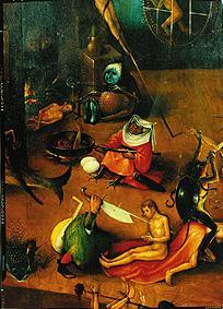 Last Judgement triptych detail from the middle panel (torture scenes) from Hieronymus Bosch