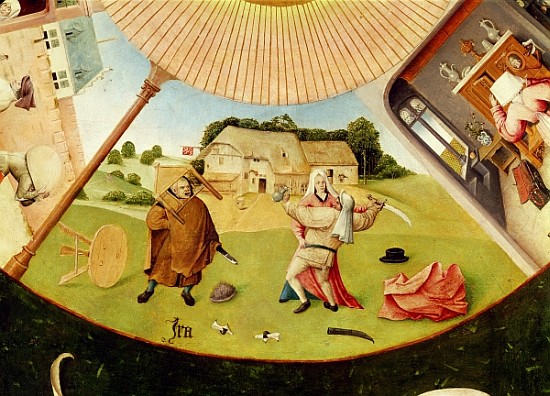 Wrath, detail from the Table of the Seven Deadly Sins and the Four Last Things, c.1480 from Hieronymus Bosch
