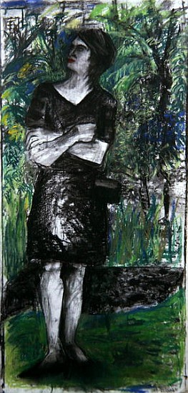 Woman in the Park (pastel & charcoal on paper)  from Hilary  Rosen
