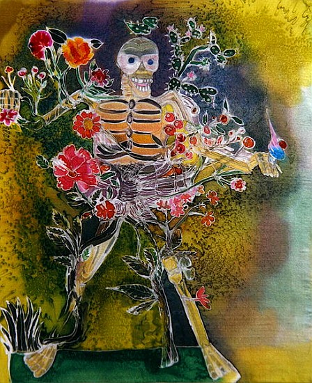 Day of the Dead, 2006 (dyes on silk)  from Hilary  Simon