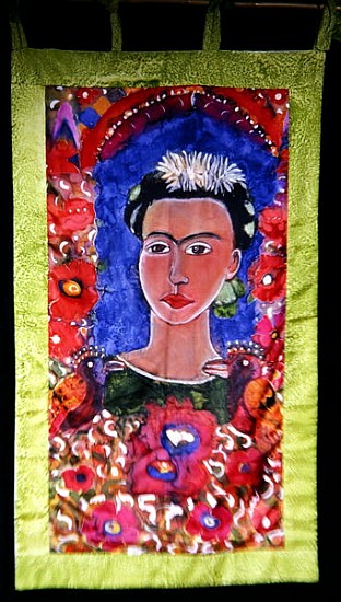 Respects to Frida Kahlo (1910-54) 2005 (dyes on silk)  from Hilary  Simon