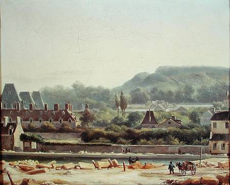 The Hopital Saint-Louis and the Buttes-Chaumont in 1830 from Hippolyte Adam
