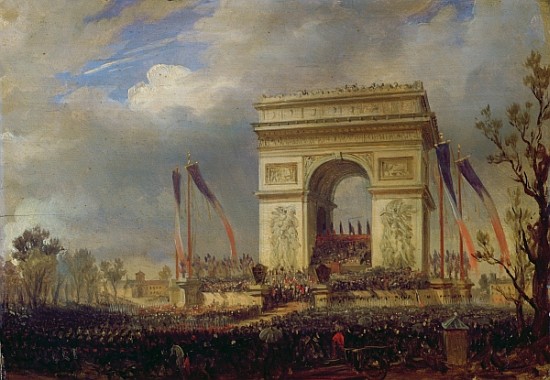 Fete de la Fraternite at the Arc de Triomphe, Place de l''Etoile, Paris om 20th April 1848 from Hippolyte Victor Valentin Sebron