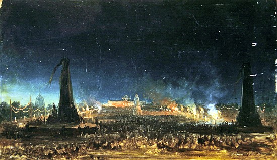 Night festival on the Champ de Mars, Paris from Hippolyte Victor Valentin Sebron
