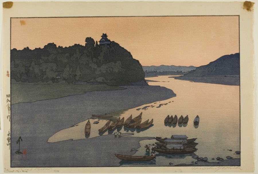 The Kiso River, from the series "Hotei #85" from Yoshida Hiroshi