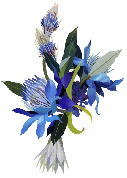 An imaginary flower with a blue base from Hiroyuki Izutsu