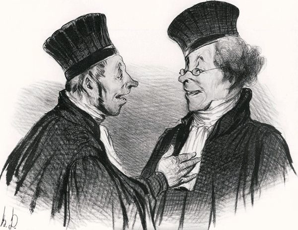 My dear! You fainted... admirably. It really made a lasting impression! from Honoré Daumier