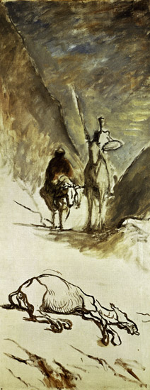 Daumier /Don Quixote & Dead Muke/ Paint. from Honoré Daumier