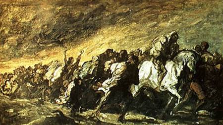 The Fugitives or The Emigrants from Honoré Daumier