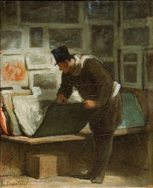H.Daumier, The print collector from Honoré Daumier