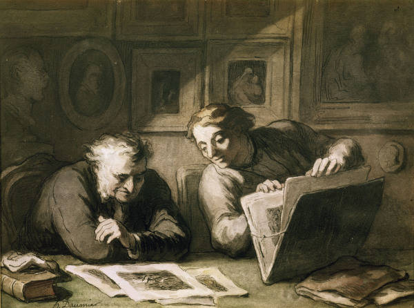 H. Daumier / Deux amateurs d''estampes from Honoré Daumier