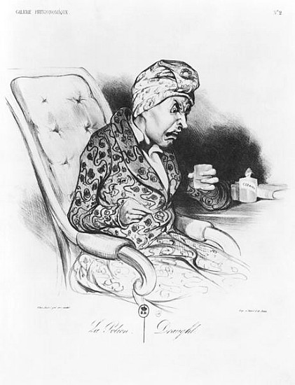 La Potion, Draught, from ''Galerie physionomique'', plate 2 from ''Le Charivari'', 19th November 183 from Honoré Daumier