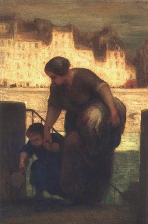 La Sortie you bateau at lessive from Honoré Daumier